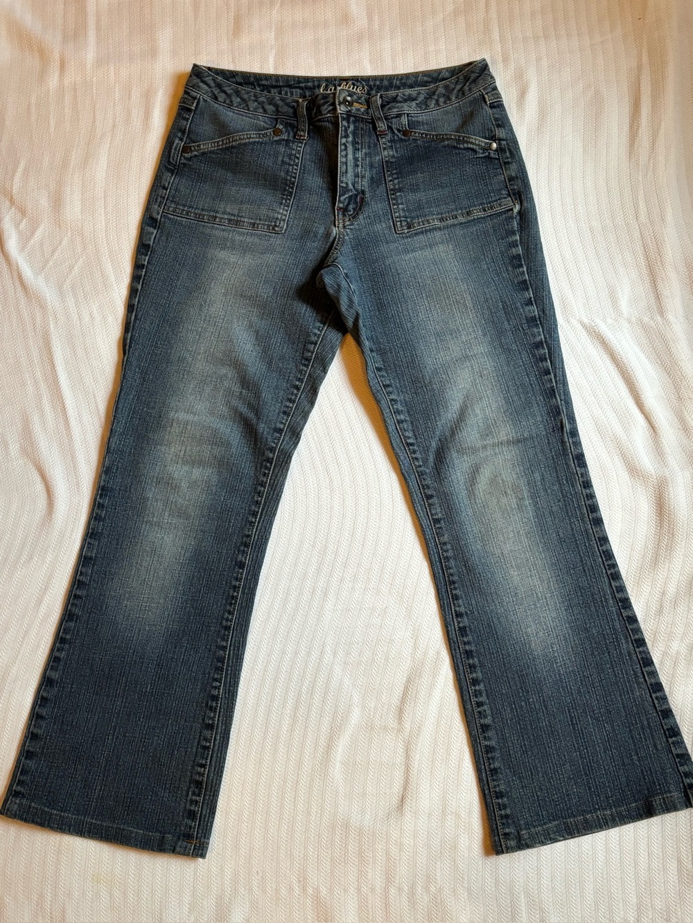 LA Blues Low Rise Flare Jeans Size 8